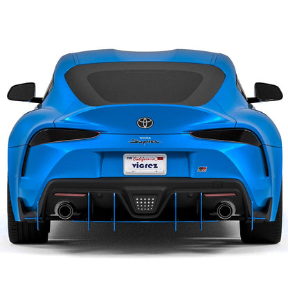 2020-2026 Toyota Supra Genali VR2 Rear Diffuser, Made in USA - view 3