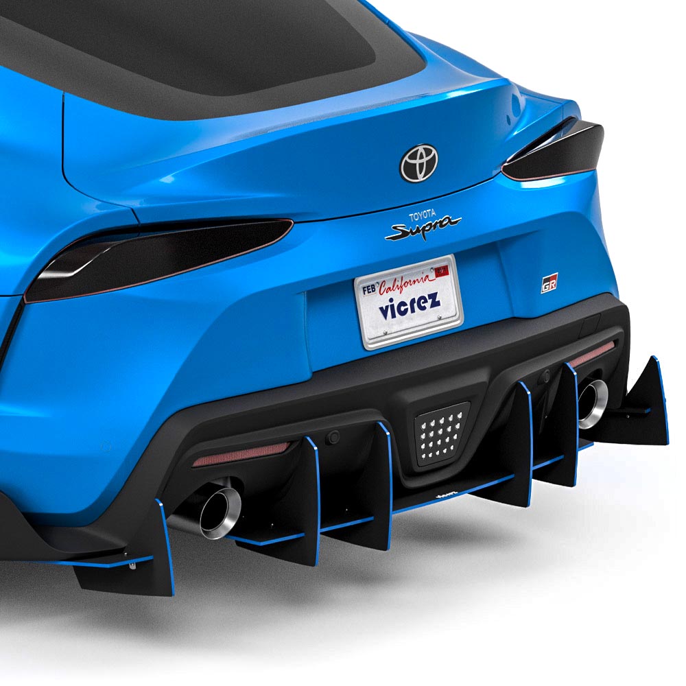 2020-2026 Toyota Supra Genali VR2 Rear Diffuser, Made in USA - view 4