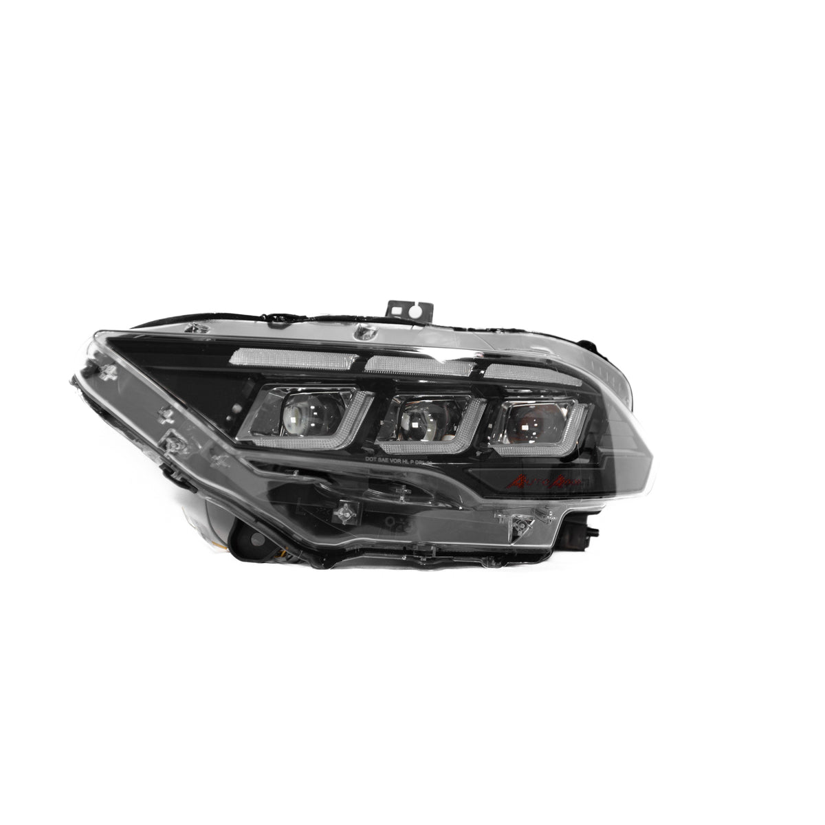 2018-2023 Ford Mustang Projector Headlights S650 Style LED Amber Sequential Turn Signals