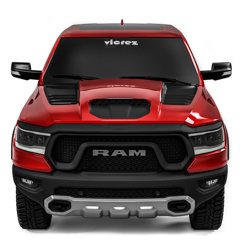2021-2023 Ram 1500 TRX Style Hood w/ Air Vent Scoop, Aluminum - view 2