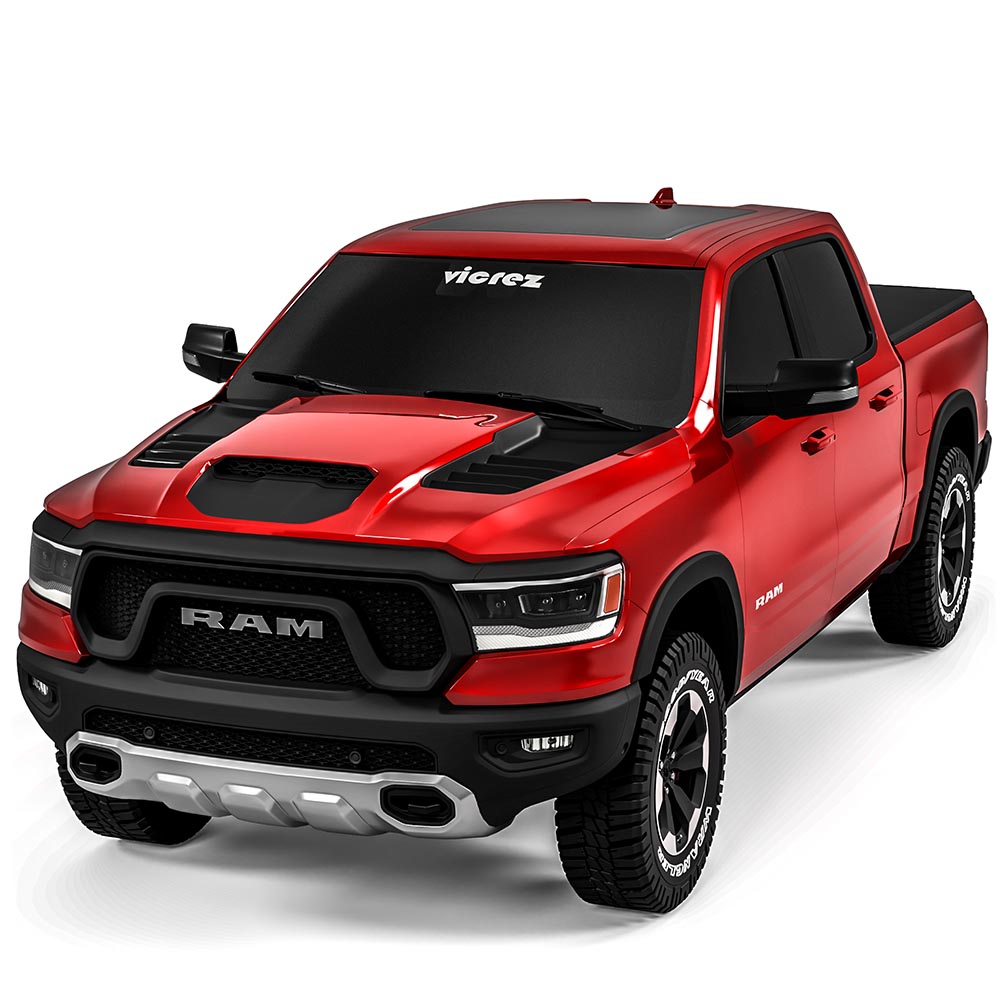 2021-2023 Ram 1500 TRX Style Hood w/ Air Vent Scoop, Aluminum - view 5