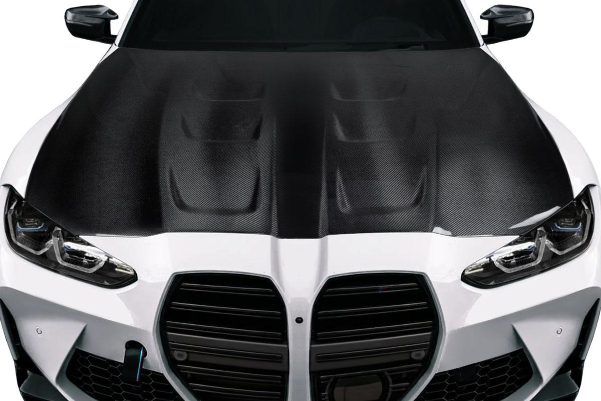 2021-2025 BMW G80 M3 / G82 G83 M4 Fighter Hood, Carbon Fiber - view 1