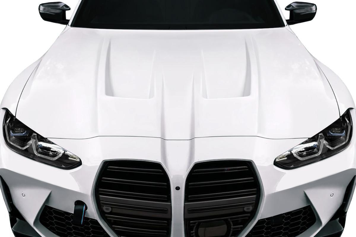 2021-2025 BMW G80 M3 G82 M4 Phased Hood, Fiberglass - view 1