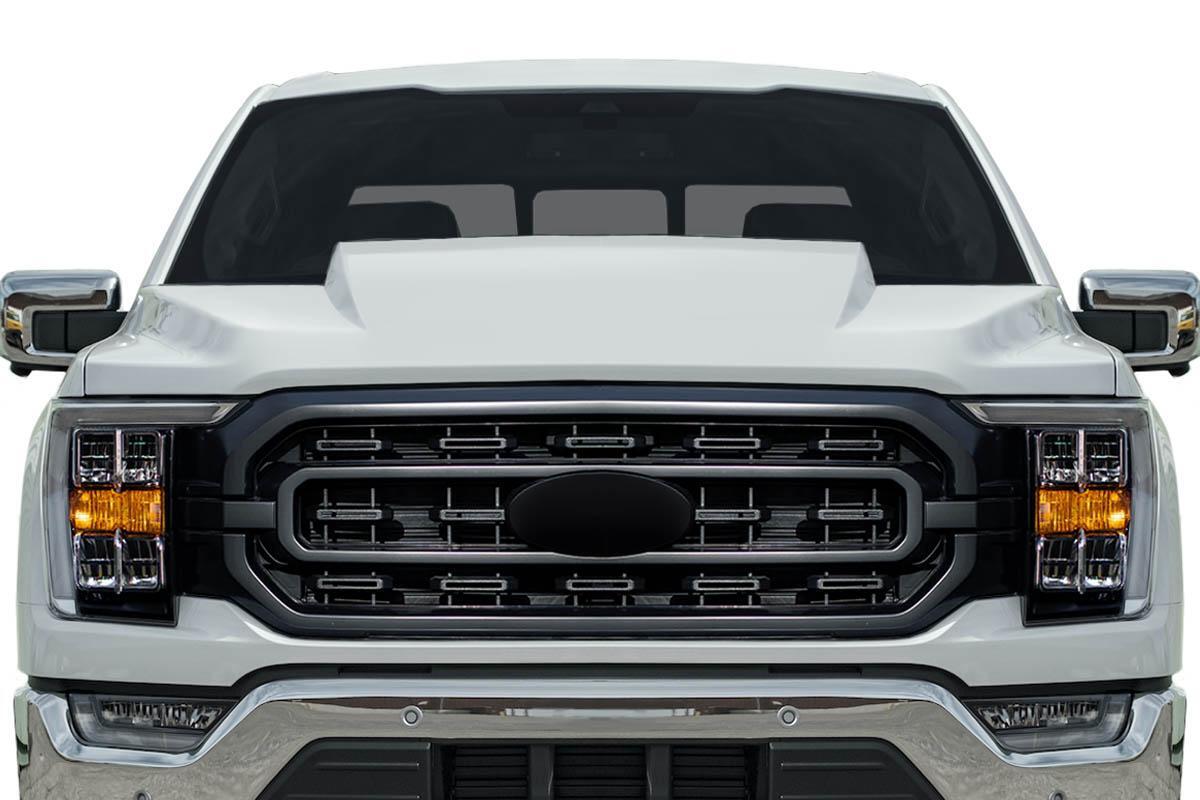2021-2025 Ford F-150 3" Cowl Look Hood, Fiberglass - view 1