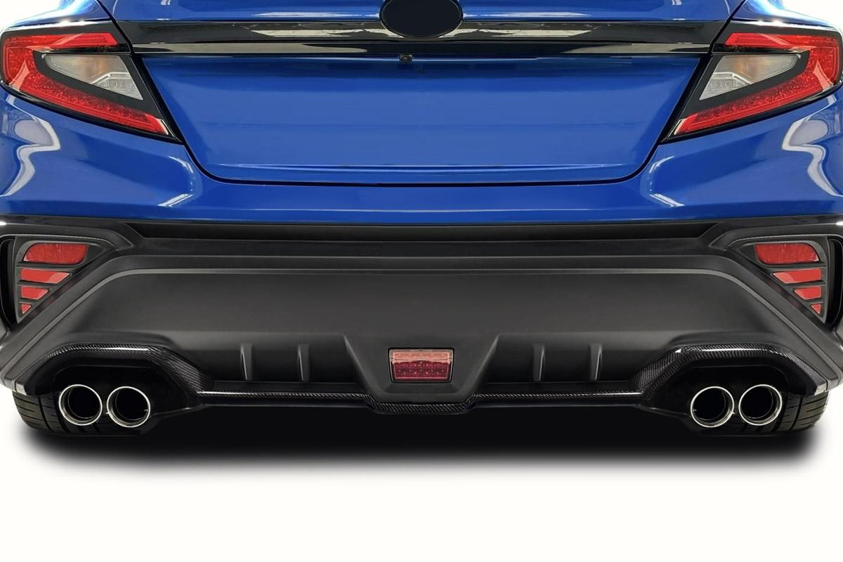 2022-2023 Subaru WRX STI Look Rear Diffuser, Carbon Fiber - view 1