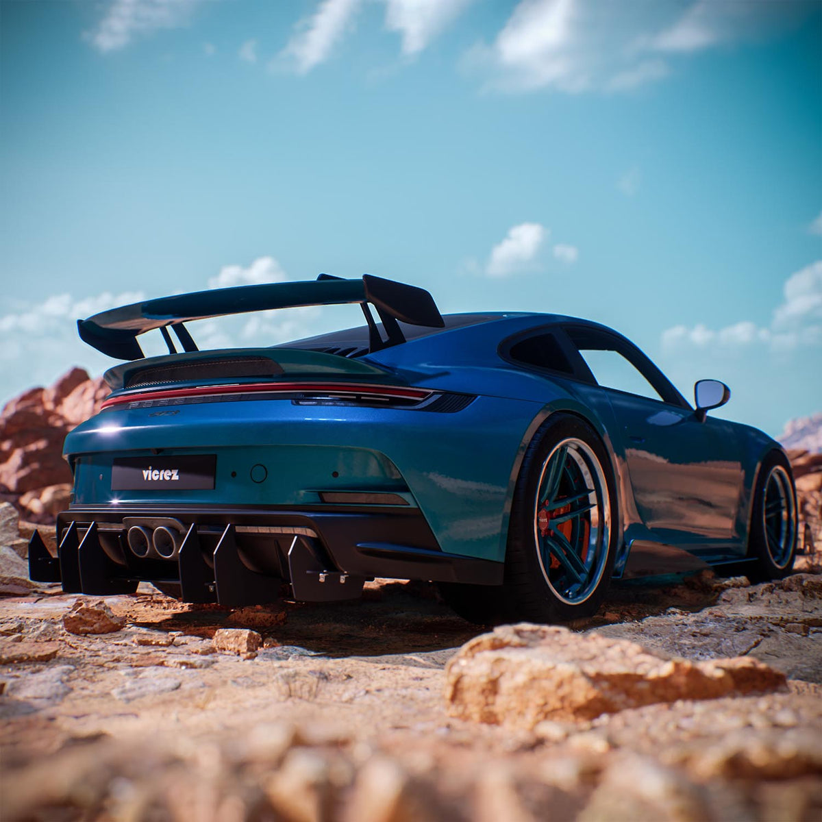 2022-2024 Porsche 911 GT3 Uruzo Style Aero Package - view 2