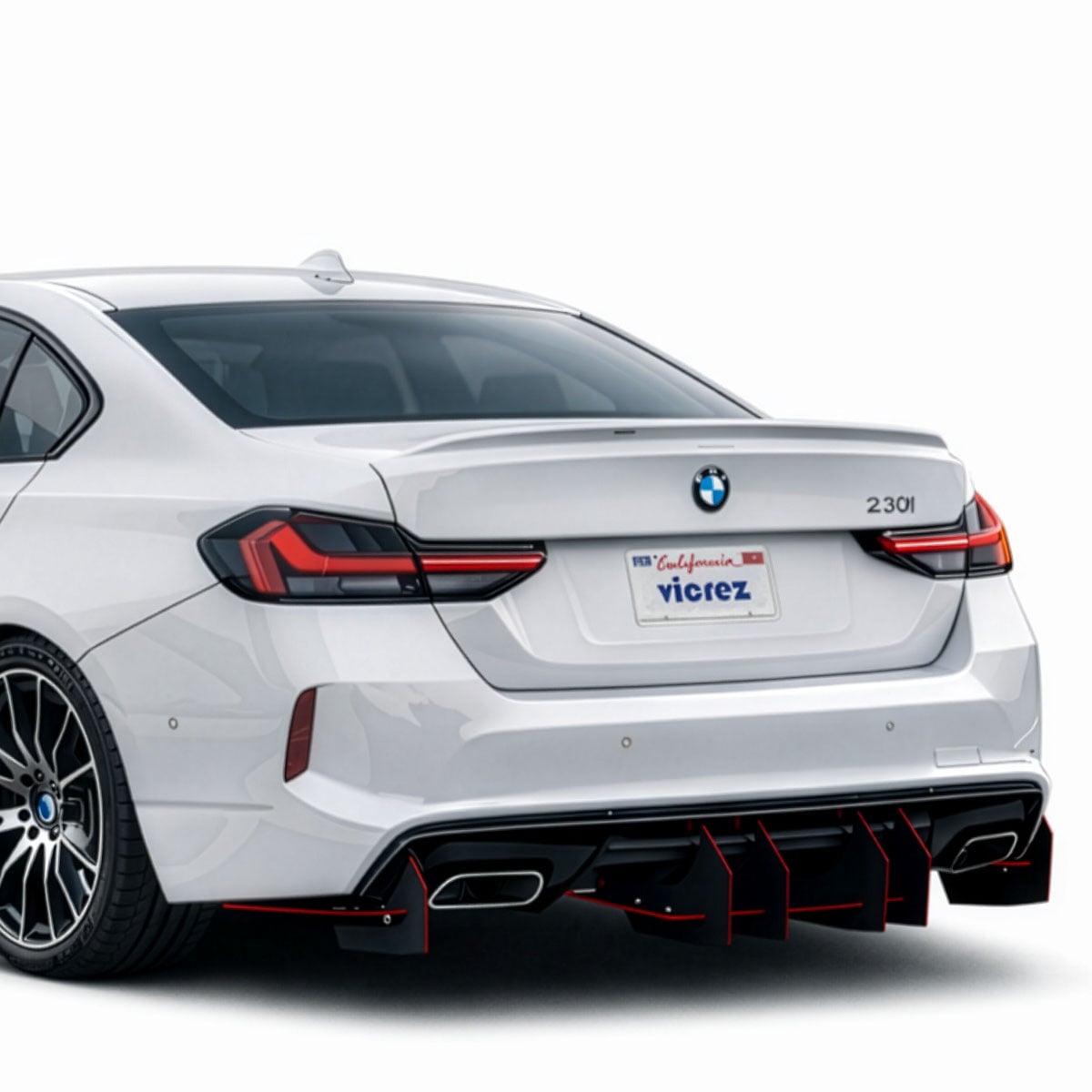 2022-2026 BMW 2 Series Centa VR2 Rear Diffuser, ABS - view 4