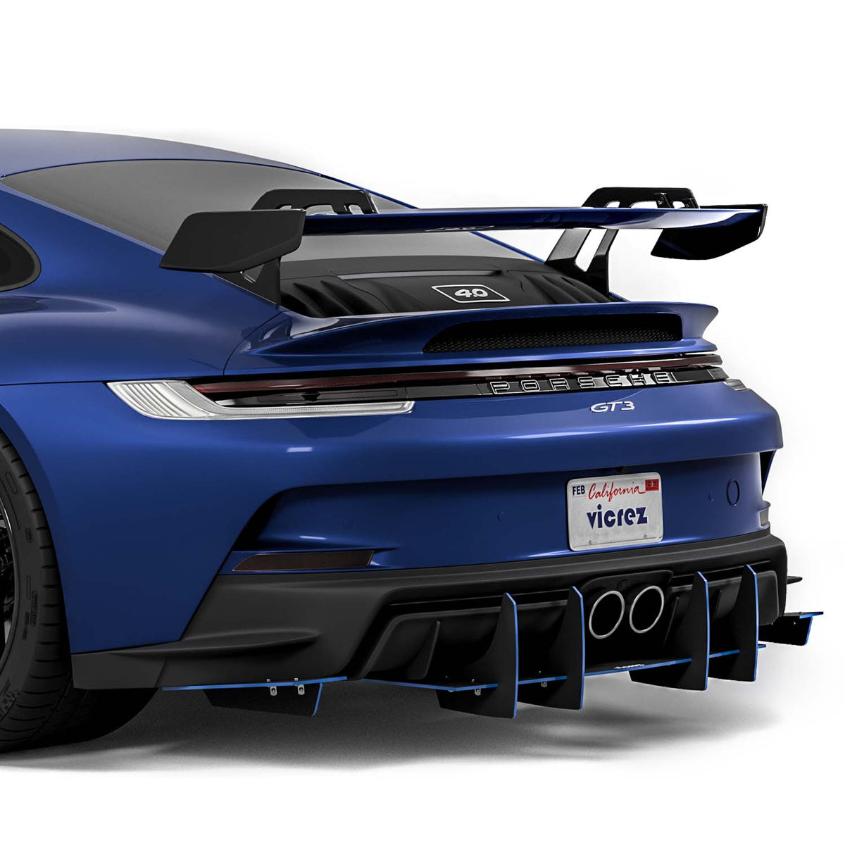 2022-2026 Porsche 911 GT3 Genali VR2 Rear Diffuser - view 2