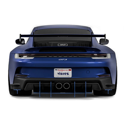 2022-2026 Porsche 911 GT3 Genali VR2 Rear Diffuser - view 5