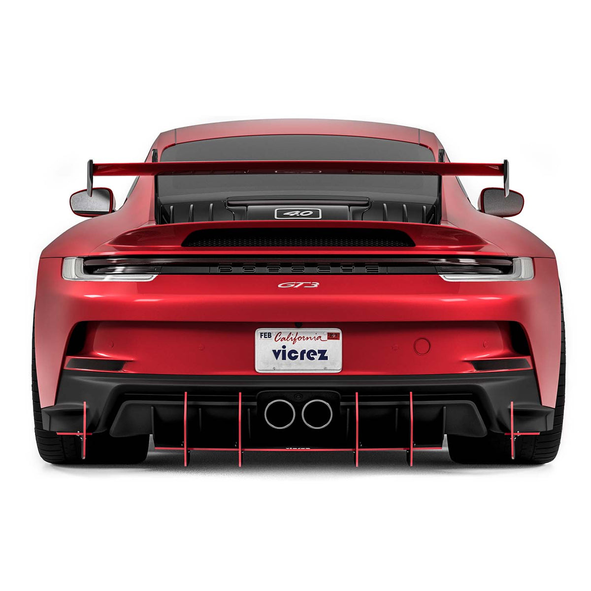 2022-2026 Porsche 911 GT3 Uruzo Style Rear Diffuser - view 5
