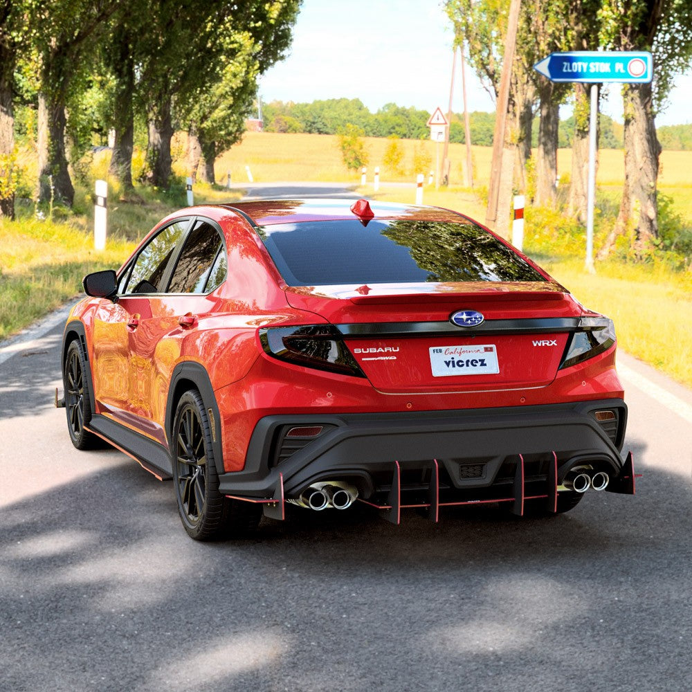 2022-2026 Subaru WRX Genali VR2 Rear Diffuser, Made in USA - view 6