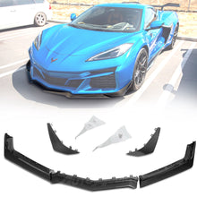2023-2027 C8 Corvette Z06/E-Ray Type Z07 Dry Gloss Carbon Fiber Front 3pc Chin Splitter & Canards Pair