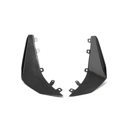2023-2027 C8 Corvette Z06/E-Ray Type Z07 Dry Gloss Carbon Fiber Front 3pc Chin Splitter & Canards Pair