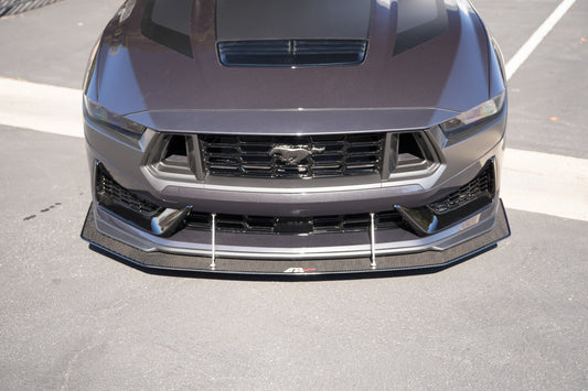 Carbon Fiber Front Wind Splitter- 2024 Ford Mustang Base Dark Horse