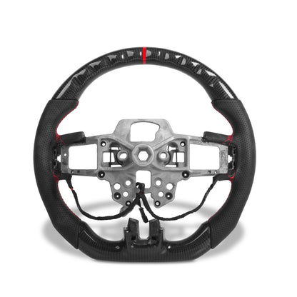 2018-2023 Mustang S550 Carbon Fiber Steering Wheel w/ Heated Core Pre Manufactured