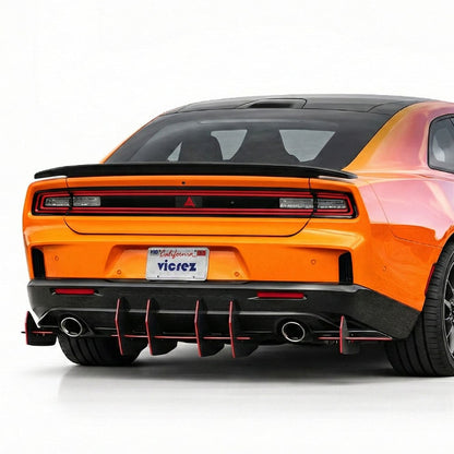 2026-2027 Dodge Charger Centa VR2 Rear Diffuser, ABS - view 6