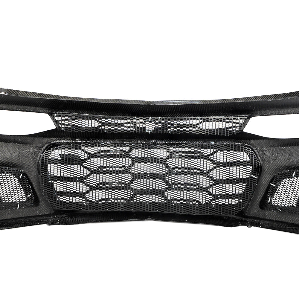 2017-2025 Chevy Camaro ZL1 Black Panther 1PC Full Gloss Carbon Fiber Track Package Front Bumper Conversion