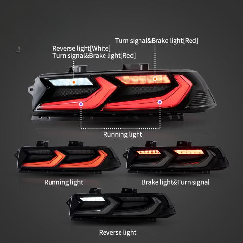 2014-2015 Chevy Camaro Umbra LED Taillights – Gloss Black/Smoke Lens