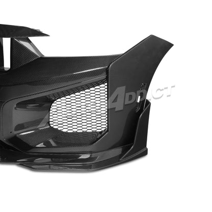 2024–2026 Mustang S650 Heritage SC™ V-Shaped Dry Gloss Carbon Fiber Bumper Kit Track Package