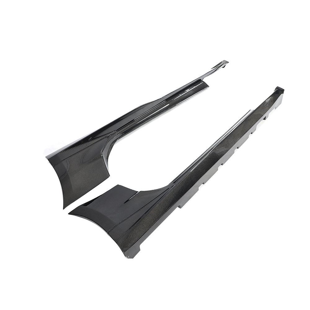 2017-2025 Chevy Camaro ZL1 OEM Side Skirt Rocker 1pc Gloss Carbon Fiber (PAIR)