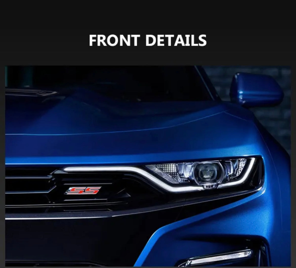 2019-2025 Chevy Camaro RS Signature Replica Headlights – LED Low/High Beams, Sequential Turn Signals (Pair)