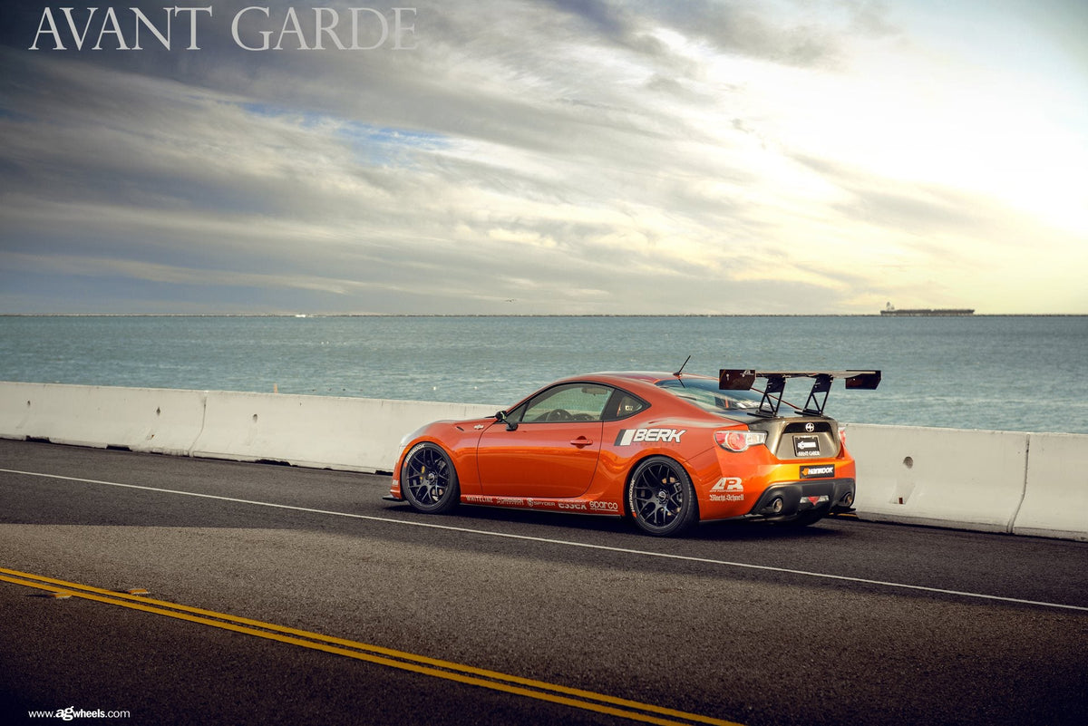 GT-250 Carbon Fiber Adjustable Wing w. 11" Pedestals Set - 2013-2020 Scion FRS / Toyota GT86/ Subaru BRZ