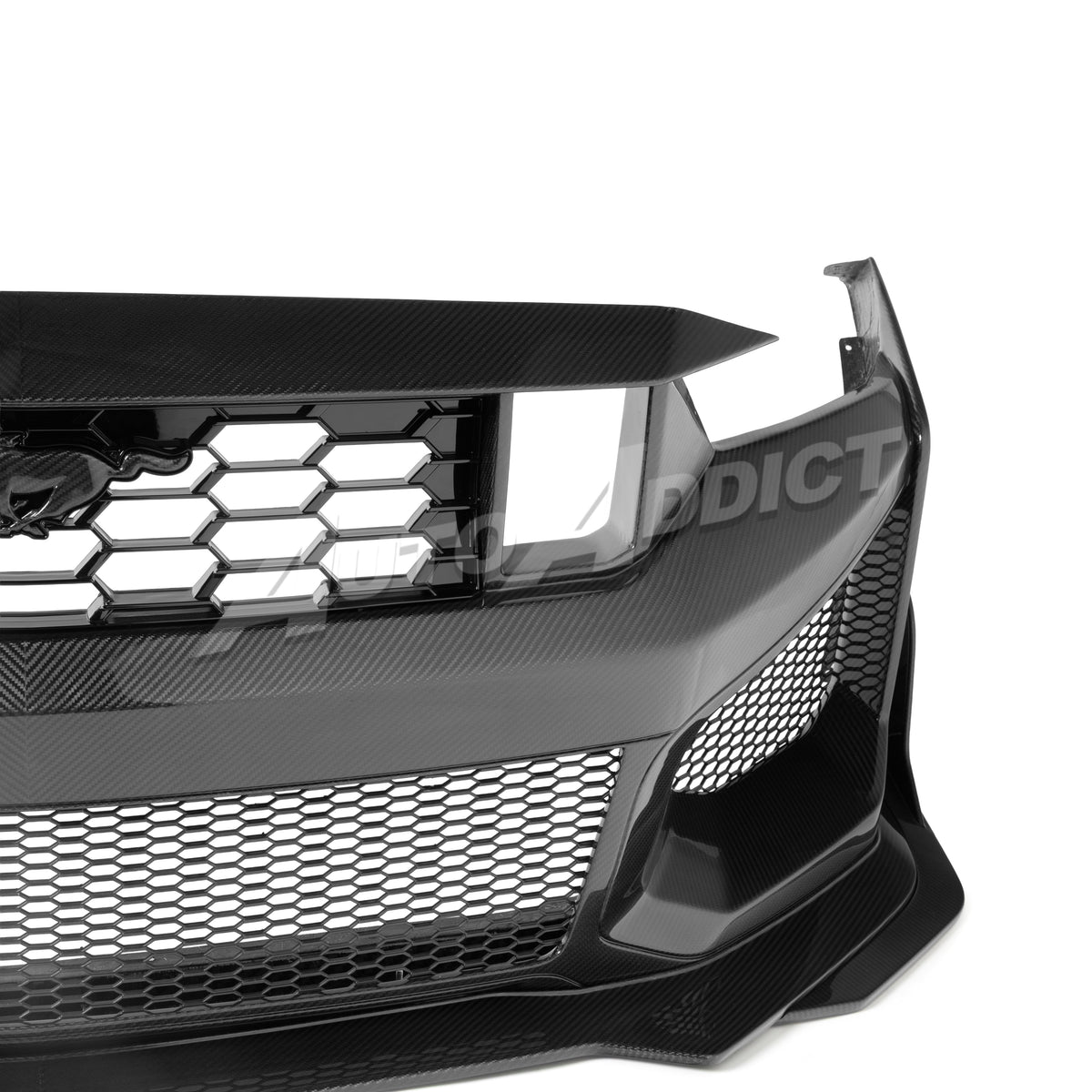 2024–2026 Mustang S650 Heritage SC™ V-Shaped Dry Gloss Carbon Fiber Bumper Kit Track Package