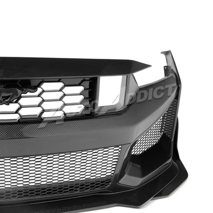 2024–2026 Mustang S650 Heritage SC™ V-Shaped Dry Gloss Carbon Fiber Bumper Kit Track Package