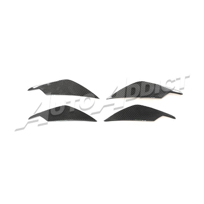 2021-2026 BMW G82 G83 M4 Dry Gloss Double Sided Carbon Fiber Front Bumper Canards 4pcs