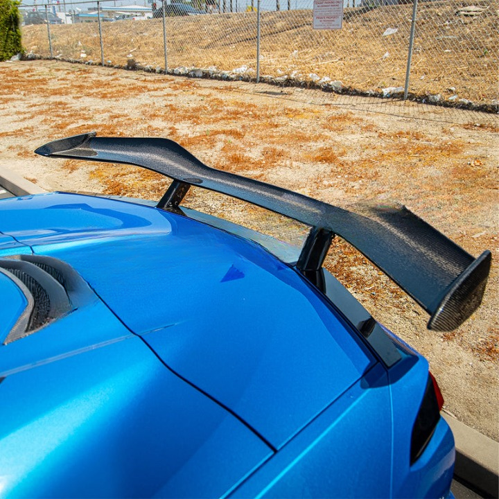 2023-2026 C8 Corvette Z06/E-Ray Z07 Carbon Fiber Rear High Spoiler w/ Integrated Upriser 1pc