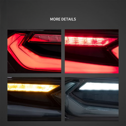 2016-2018 CHEVY CAMARO UMBRA LED TAILLIGHTS GLOSS BLACK/SMOKE LENS