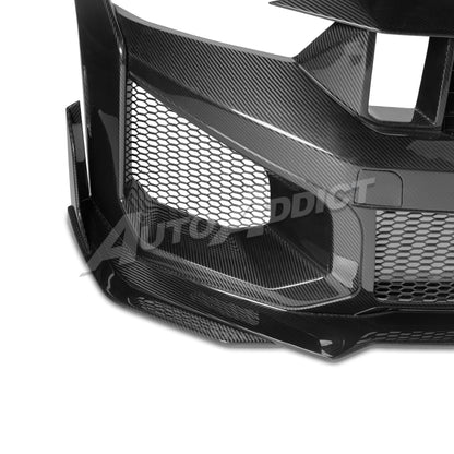 2024–2026 Mustang S650 Heritage SC™ V-Shaped Dry Gloss Carbon Fiber Bumper Kit Track Package