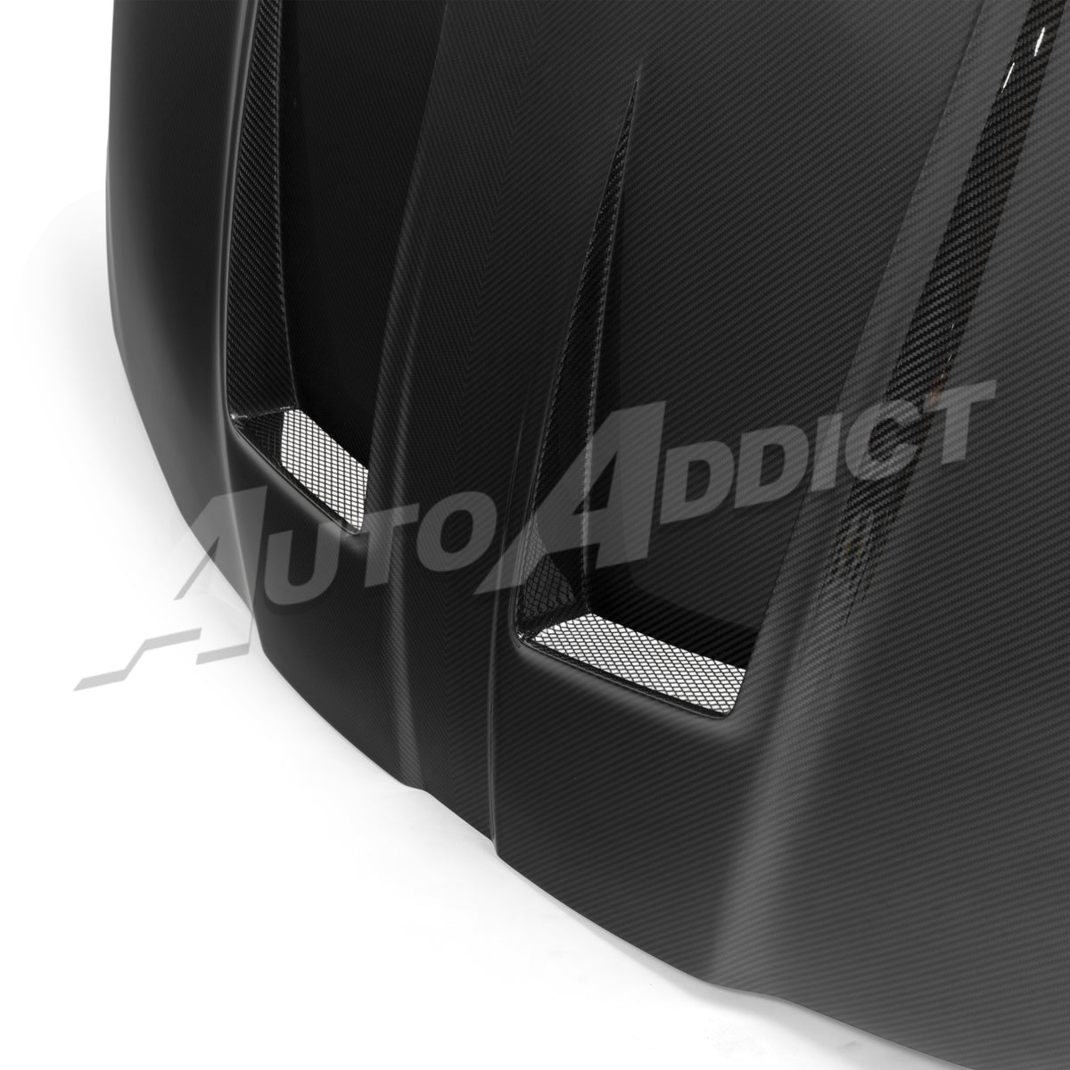 2021-2026 BMW G82 G83 M4 Dry Gloss Double Sided Carbon Fiber Front Hood Functional Vents