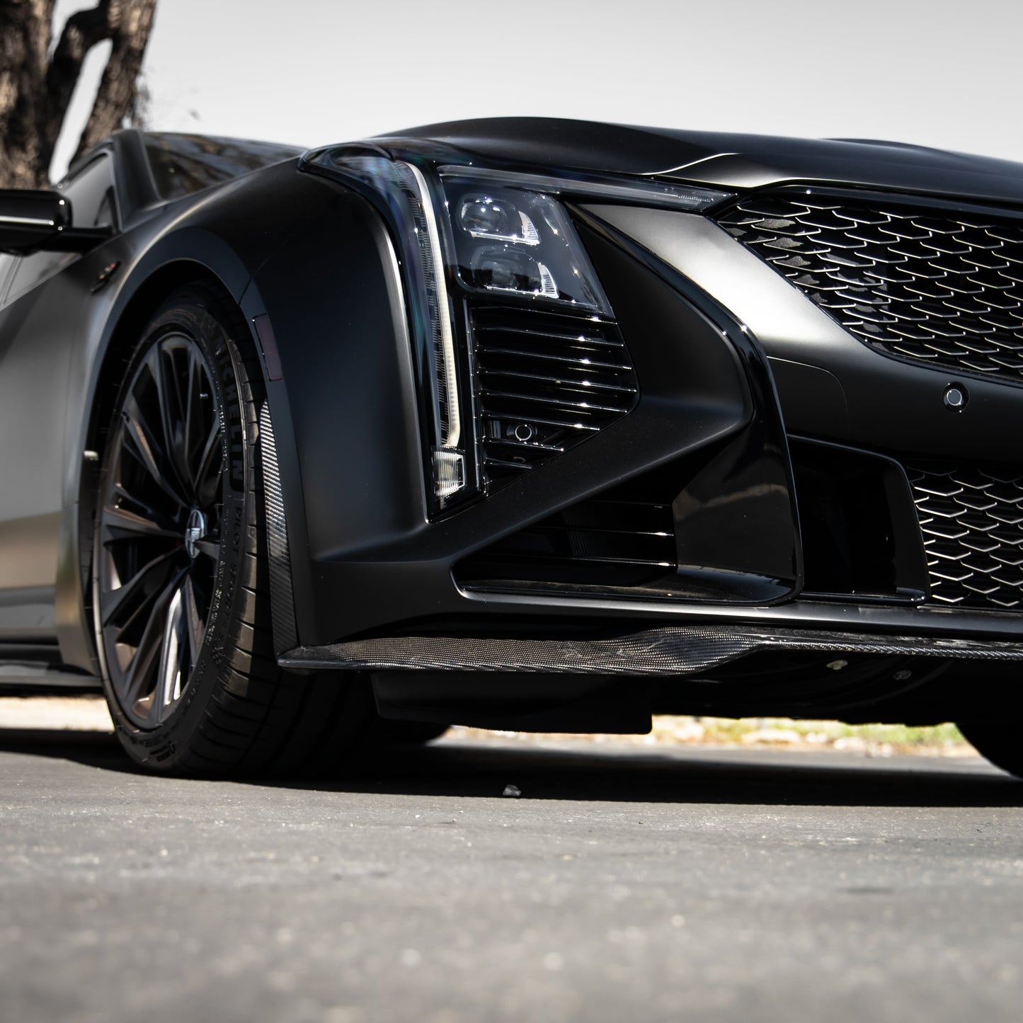 2022-2026 Cadillac CT5-V Blackwing Gloss Carbon Fiber Front Chin Splitter