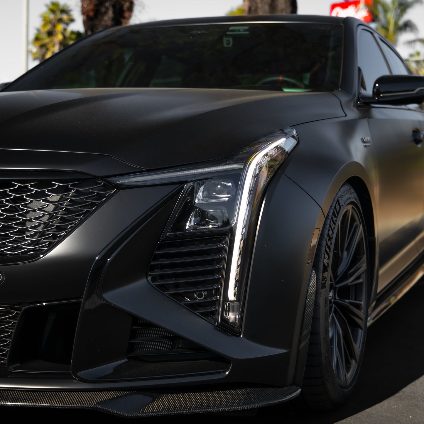 2022-2026 Cadillac CT5-V Blackwing Gloss Carbon Fiber Front Chin Splitter