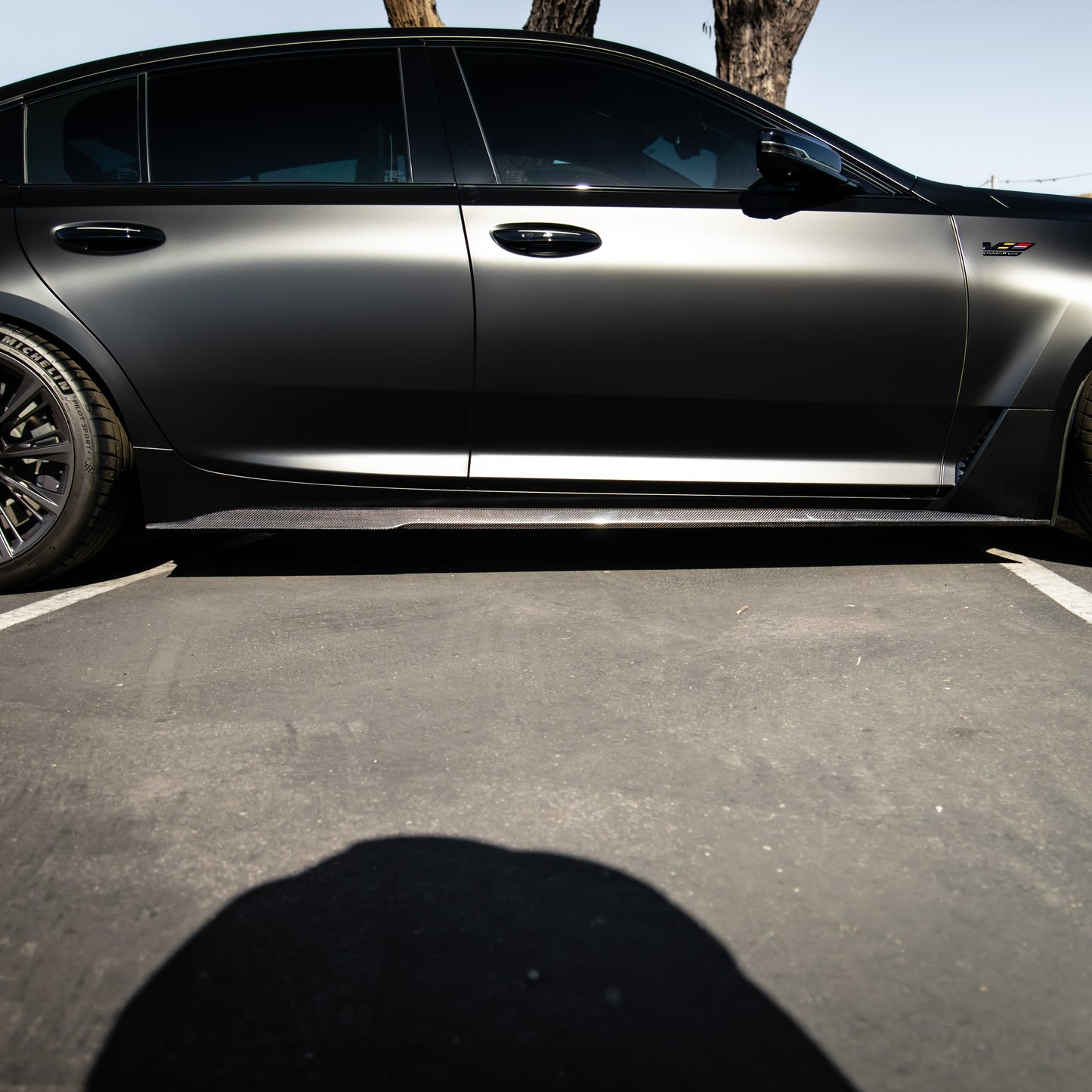 2022-2026 Cadillac CT5-V Blackwing Type-ST Gloss Carbon Fiber Side Rocker Panel Extensions