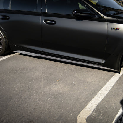 2022-2026 Cadillac CT5-V Blackwing Type-ST Gloss Carbon Fiber Side Rocker Panel Extensions