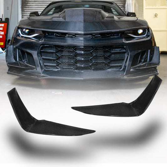 2010-2024 Camaro 1LE Canards, Double Sided Gloss Carbon Fiber
