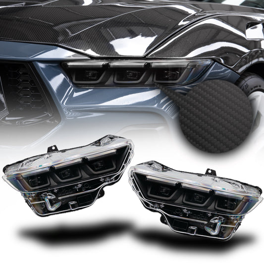 2024+ Mustang S650 Dry Carbon Housing Headlights, Track Edition