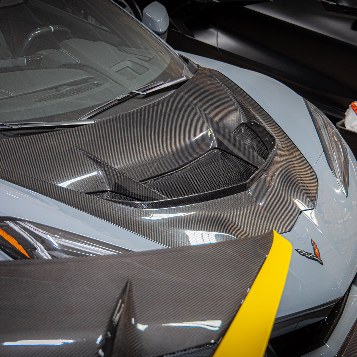 2020-2026 C8 Z06/ Grand Sport/E-Ray/ Stingray Type-ZR1X ZTK Hood Functional Dry Carbon Fiber Double Sided 6PCS Kit