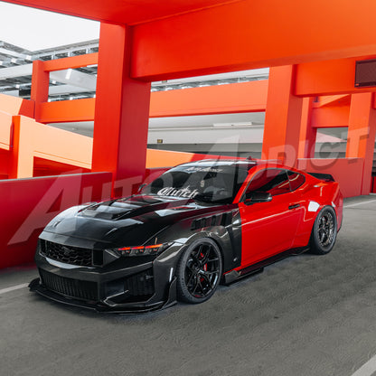 2024–2026 Mustang S650 Heritage SC™ V-Shaped Dry Gloss Carbon Fiber Bumper Kit Track Package