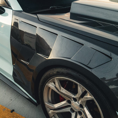 2016-2025 Camaro LT/RS/SS Type-LM Gloss Carbon Fiber Fenders Functional Vents Pair