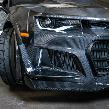2010-2025 Chevy Camaro 1LE Canards Track Package Double Sided Gloss Carbon Fiber