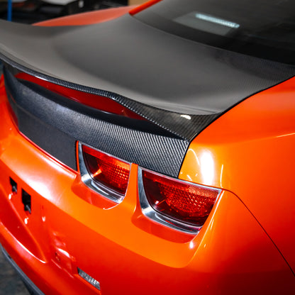 2010-2013 Camaro Type-X Double Sided Gloss Carbon Fiber Trunk W/ Integrated Spoiler