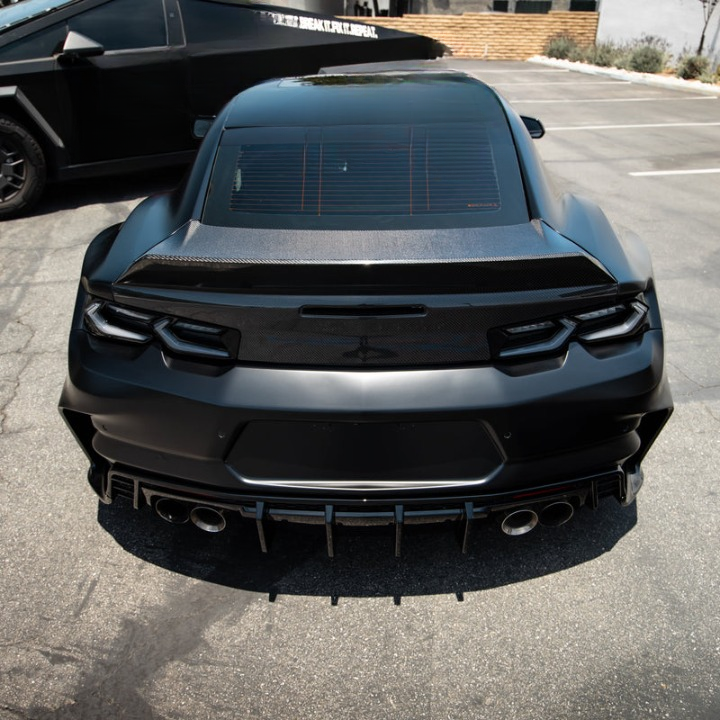 2016-2024 Camaro Type-X Double Sided Gloss Carbon Fiber Trunk W/ Integrated Spoiler