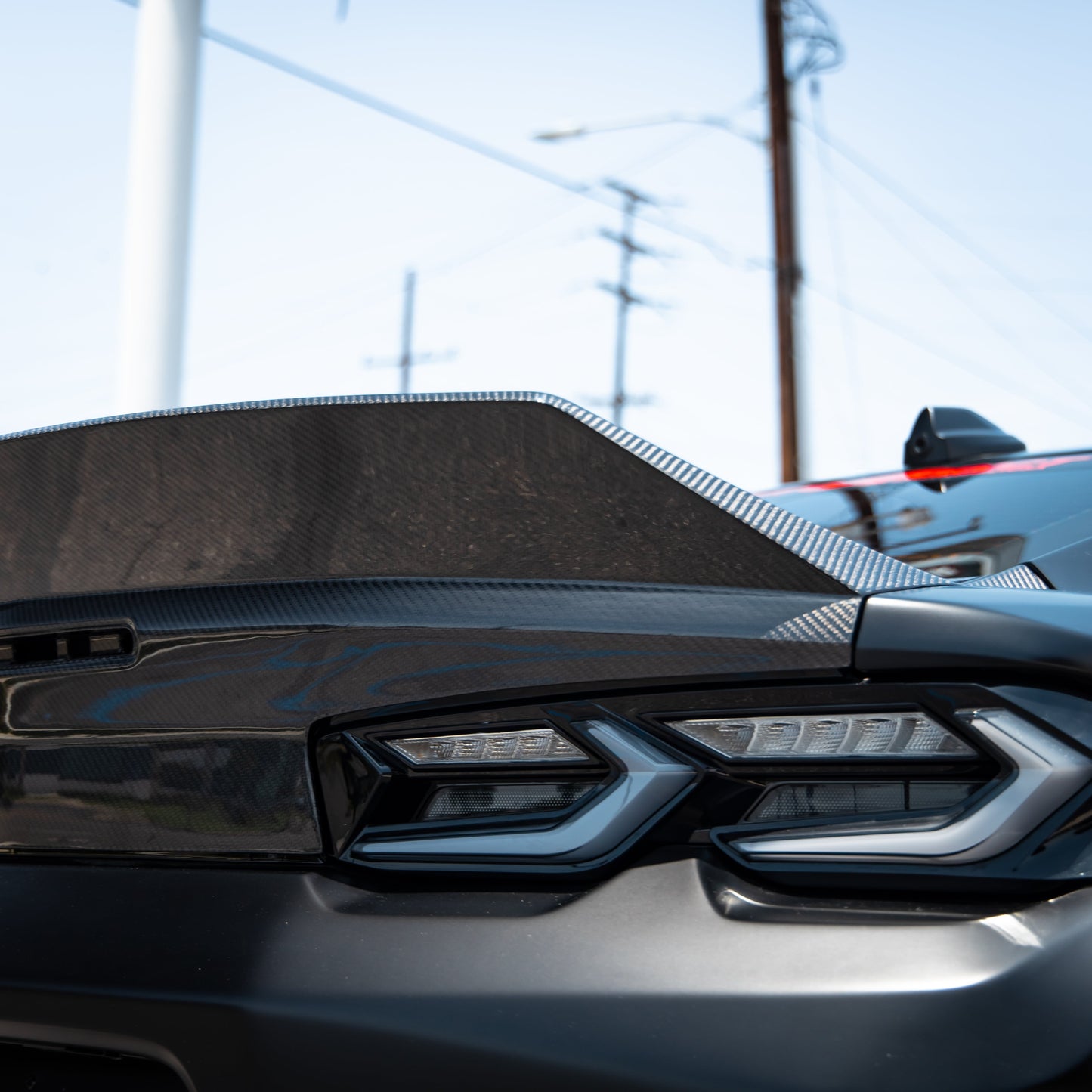 2016-2024 Camaro Type-X Double Sided Gloss Carbon Fiber Trunk W/ Integrated Spoiler