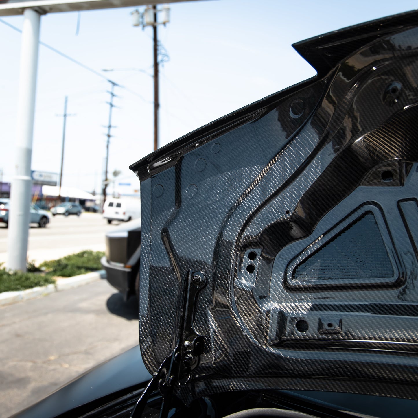 2016-2024 Camaro Type-X Double Sided Gloss Carbon Fiber Trunk W/ Integrated Spoiler