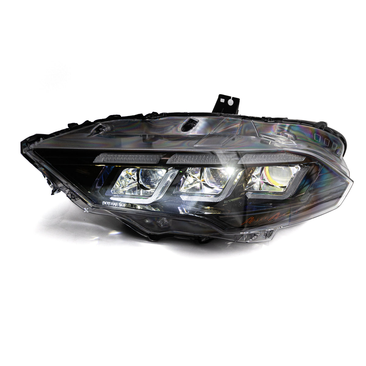 2018-2023 Ford Mustang Projector Headlights S650 Style LED Amber Sequential Turn Signals