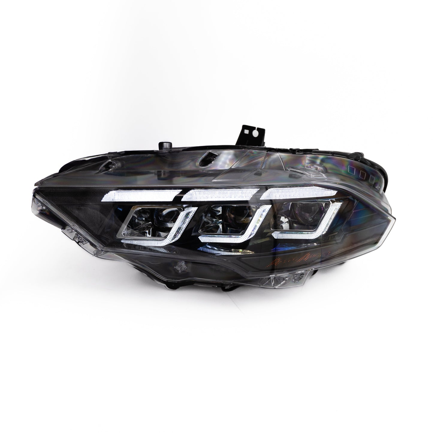 2018-2023 Ford Mustang Projector Headlights S650 Style LED Amber Sequential Turn Signals