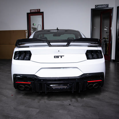 2024+ Mustang S650 Dark Horse Rear Spoiler Gloss Carbon Fiber 2pcs